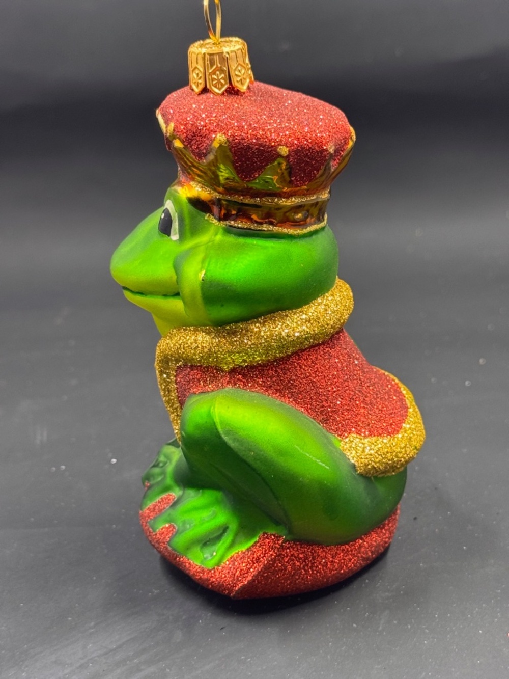 HomeArt Hangin Ornament "FROG KING CHRISTMAS ORNAMENT" Made in Poland - Picture 12 of 12
